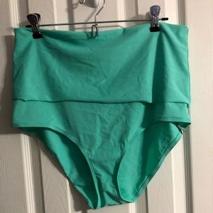 Aerie fold over high waist bikini bottoms
